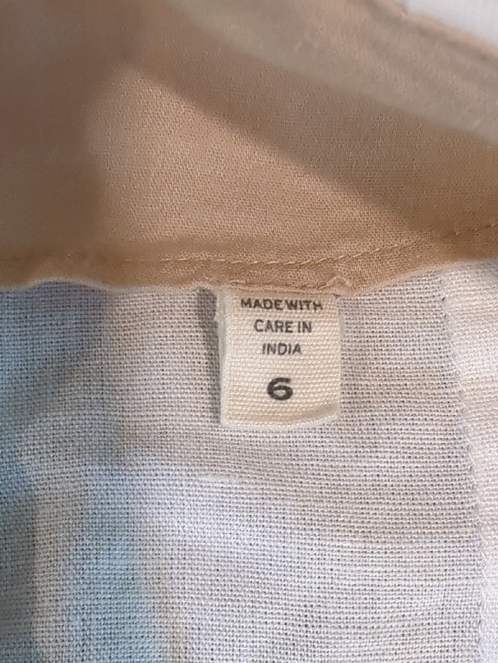 EUC Sz 6 Doen Ivory High-Waist Tapered Cotton/ Linen Pants - Picture 7 of 8